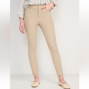 Old Navy High Waisted Pixie Skinny Ankle Pants Mocha Taffy